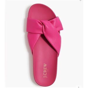 NEW J. Crew Women 9‎ Cross-Strap Pool Slides Sandals Pink BZ197 2024
